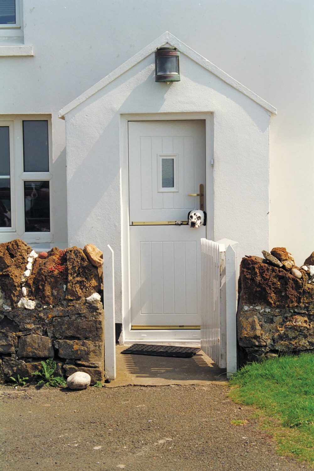 White Stable Spy View Composite Door