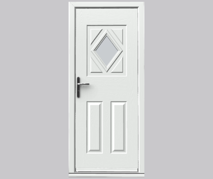 Cottage Diamond White Composite Door