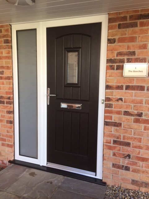 Black Cottage Spy View Composite Door