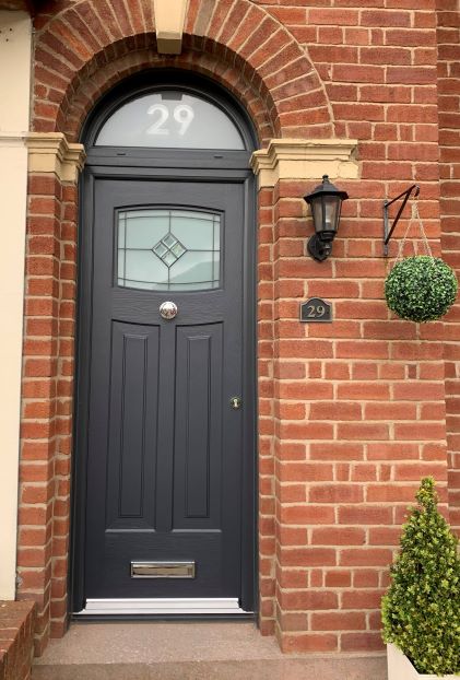 Black Newark Bright Star Composite Door